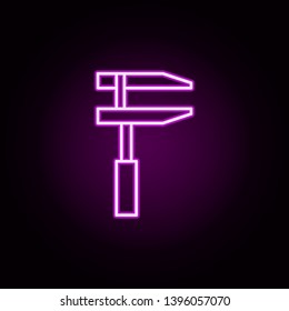adjustable wrench neon icon. Elements of auto workshop set. Simple icon for websites, web design, mobile app, info graphics