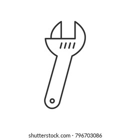 Adjustable wrench outline icon