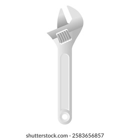 Adjustable Wrench Repair Tools Vector. Wrench Construction Equipment Element. Wrench Icon.