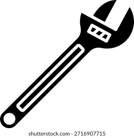 Adjustable Wrench Tool Isolated on White Background