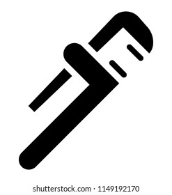 
An adjustable wrench used for pipe fitting, plumbing tool
