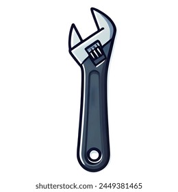 Adjustable wrench Vektor Illustration 3d