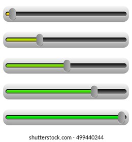 Adjuster, slider with yellow and green color. UI element.