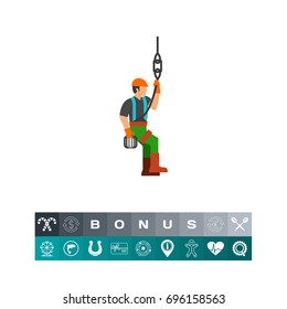 Adjuster at work vector icon