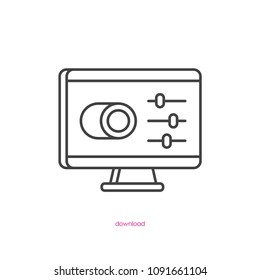 Adjusting icon isolated on white background. Settings symbol modern, simple, vector, icon for website design, mobile app, ui. Vector Illustration