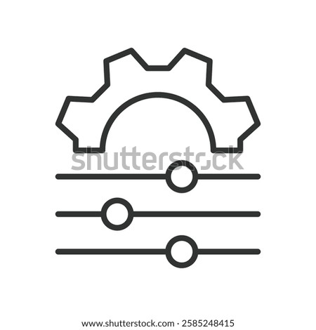 Adjusting, icon in line design. Adjusting, modify, change, tweak, update, improve, customize on white background vector. Adjusting, icon in line design editable stroke icon