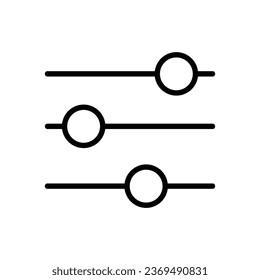 Adjusting icons, color, line, glyph, gradient, Blue icon, graphic design icon in five veriasions stock illustration.