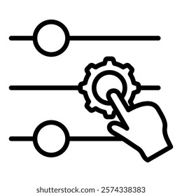 Adjusting Outline Icon Vector Illustration