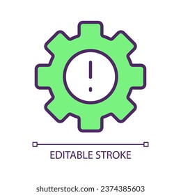Adjusting problems RGB color icon. Setting issues. Optimization challenges. Improve technology flaws. Isolated vector illustration. Simple filled line drawing. Editable stroke. Arial font used
