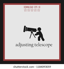 adjusting telescope vector icon