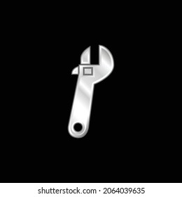 Adjusting Wrench Tool silver plated metallic icon