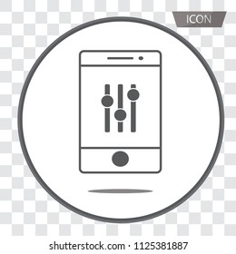 adjustment audio vector icon isolated on transparent background.