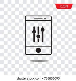 adjustment audio vector icon isolated on transparent background.