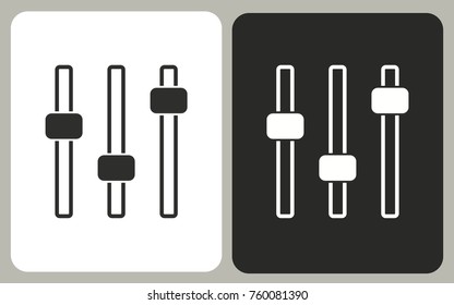 Adjustment - black and white vector icons for graphic and web design.