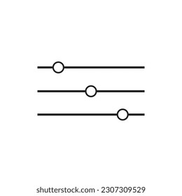 Adjustment button icon in flat style with background.