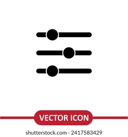 Adjustment button icon, simple flat trendy style illustration on white background..eps