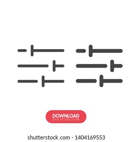 Adjustment button icon vector. - Vector