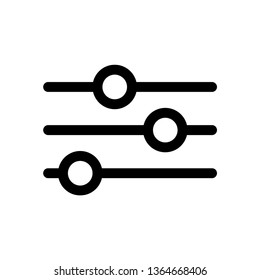 Adjustment button icon vector. Filter control symbol.