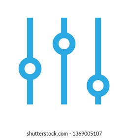 Adjustment button icon vector. Filter control symbol.