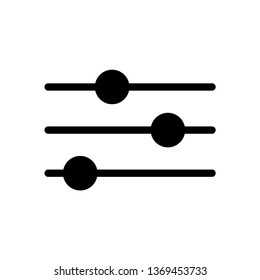 Adjustment button icon vector. Filter control symbol.