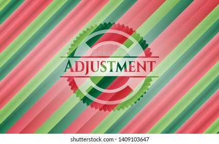 Adjustment christmas badge background. Vector Illustration. Detailed.