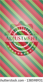 Adjustment christmas style emblem. Vector Illustration. Detailed.