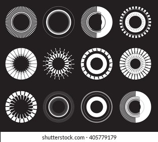 Adjustment elements for design project - vector set
