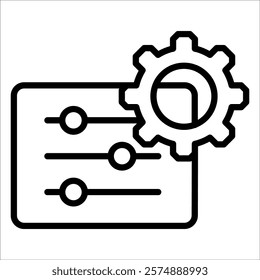 Adjustment Gear Icon Element For Design