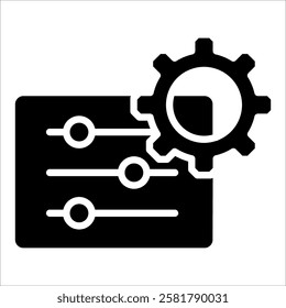 Adjustment Gear Icon Element For Design