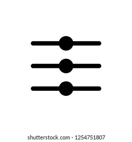 Adjustment Icon. Balance Button Multimedia Vector Illustration. Setting Volume Sign and Symbol Logo Template. EPS 10.