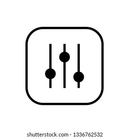 Adjustment Icon. Balance Button Multimedia symbol