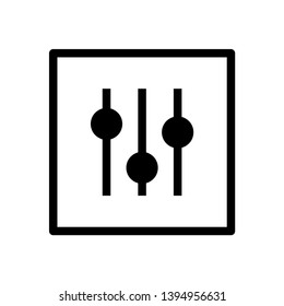 Adjustment Icon. Balance Button. Multimedia adjusting symbol.