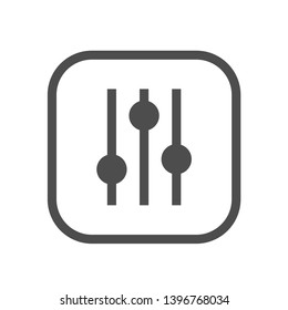 Adjustment Icon. Balance Button. Multimedia adjusting symbol.