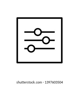 Adjustment Icon. Balance Button. Multimedia adjusting symbol.