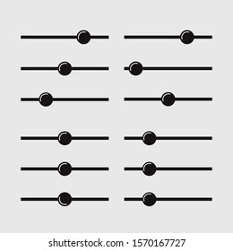Icono de ajuste. Ilustración vectorial Multimedia de Botón de Equilibrio