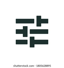 Adjustment icon isolated on white background. Multimedia symbol modern, simple, vector, icon for website design, mobile app, ui. Vector Illustration