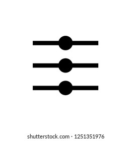 Adjustment Icon. Level Vector Template. Balance UI Multimedia Button. EPS 10.