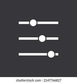 Icono de ajuste en fondo gris