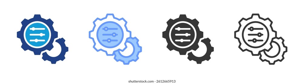 Adjustment icon set multiple style collection