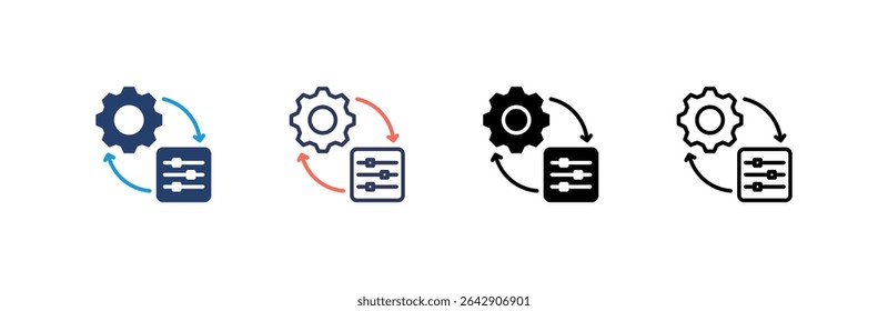 Adjustment Icon set multiple style collection