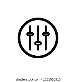 Adjustment Icon. Setting or Control Button. Multimedia Element Illustration Vector. 