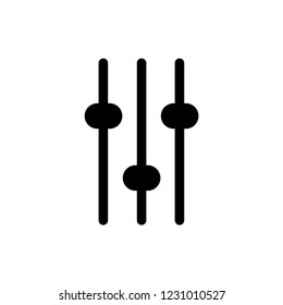 Adjustment Icon. Setting or Control Button. Multimedia Element Illustration Vector. 