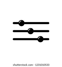 Adjustment Icon. Setting or Control Button. Multimedia Element Illustration Vector. 