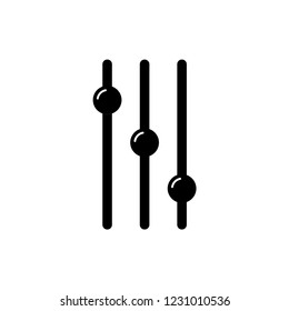 Adjustment Icon. Setting or Control Button. Multimedia Element Illustration Vector. 