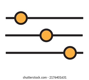 Adjustment Icon. Setting or Control Button. Multimedia Element Illustration Vector.