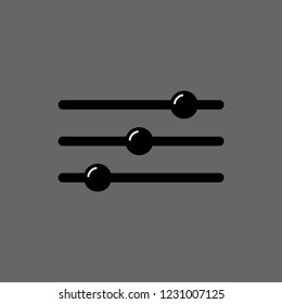 Adjustment Icon. Setting Control in Grey Isolated Background. Button Multimedia Vector Illustration. Adjustment Icon. Setting Control in Grey Isolated Background. Button Multimedia Vector Illustration.