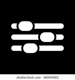 The adjustment icon. Settings symbol. Flat Vector illustration. Button Set
