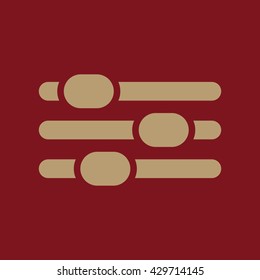 The adjustment icon. Settings symbol. Flat Vector illustration. Button Set