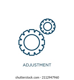adjustment icon. Thin linear adjustment outline icon isolated on white background. Line vector adjustment sign, symbol for web and mobile