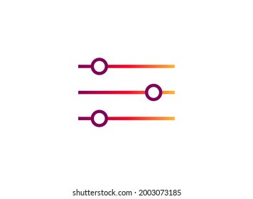Einstellsymbol. Vektorgrafik für Grafikdesign, Web, UI, App.